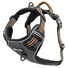 Hundegeschirr Große Hunde, Anti-Zug Brustgeschirr mit Tasche Reflektierend, L