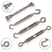 Spannschloss Edelstahl Seilspanner Drahtseil Spannschraube Haken Öse V4A