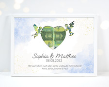 Geldgeschenk zur Hochzeit Geschenkidee Brautpaar personalisiert Ehepaar