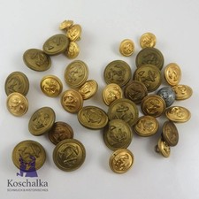 Kriegsmarine, Reichsmarine, Bundesmarine, Uniformknöpfe, 34 Stück (12628EB)