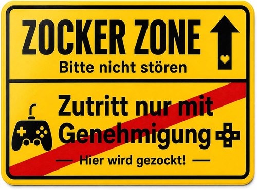 Zocker geschenk gaming - geschenk, schild