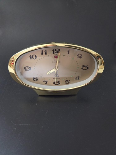 Goldfarbener wecker analog - wecker,