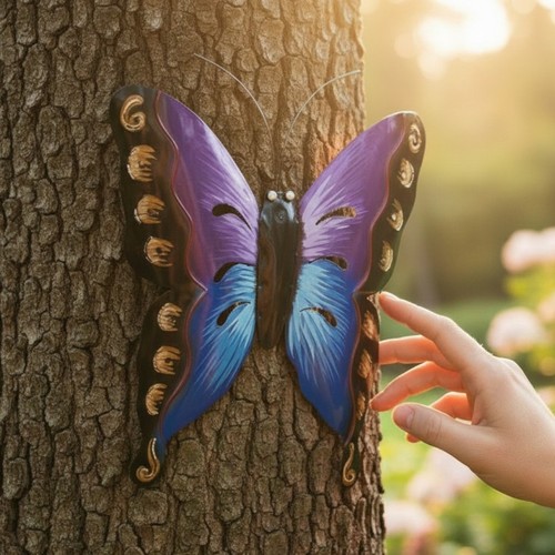 Schmetterling gartenfigur blau - schmetterling,
