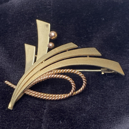 Antike retro goldbrosche 585 - antike,
