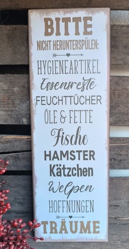 Dekoschild mit schriftzug - mit,