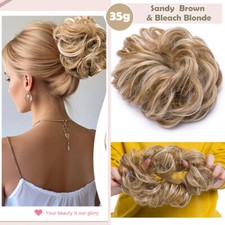 Haarteil wie Echthaar Dutt Haargummi Haarverlängerung Buns Haarknoten Stirnband