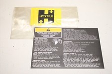 HYSTER  00001-1336592 Aufkleber Warnung Sticker etikett MAnual  44358700 OVP