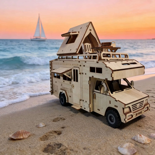 Holzpuzzle wohnmobil camper - 3d,