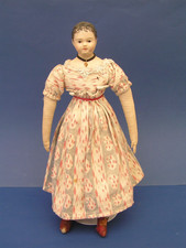 Antike Papiermasche Puppe, Voit oder Müller, schöner Zustand 1830 -1850, 40 cm