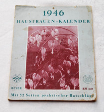 Alter Hausfrauen-Kalender 1946, vollständig mit vielen Anleitungen und Tipps