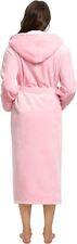Damen Bademantel mit Kapuze Flauschig Morgenmantel Gr. L (Vislivin) rosa NEU!
