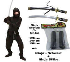 Kostüm Ninja mit Schwert +