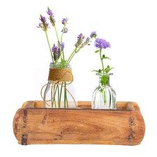 Alte Holzkiste Ziegelform Dekokiste Box Korb Organizer Unikat Retro 32x15x9cm