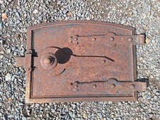 Antiker viktorianischer Gusseisen Kamin Ofen Herd Tür KOSTENLOSER UK-VERSAND 