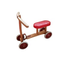 Vintage Dreirad aus Holz für Kleinkind aus den 80ern – Sitzhöhe 22 cm Länge 45cm