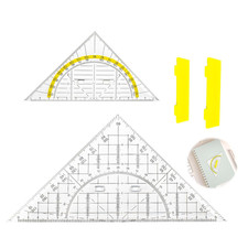 2 Stück Geodreieck Set