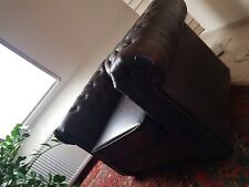 Chesterfield Sessel 1 Sitzer in Kunstleder Vintage braun Couch Polstersofa Sofa