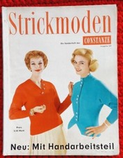 Constanze  Strickmoden Modeheft Nr  33, 1958, Schnittmusterbogen u. Arbeitsheft