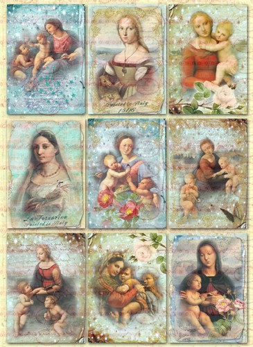 Shabby vintage madonna - shabby,