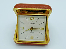 Wecker Europa 2 jewels -Vintage- klappbar Handaufzug Voll Funktionsfähig