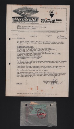 Eschwege brief 1938 paul - eschwege,, w