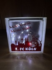 FC Köln Glasbaustein mit