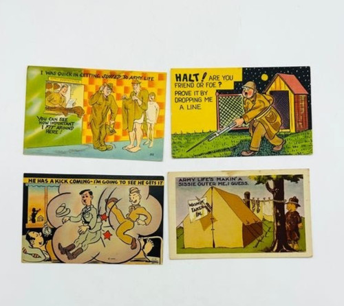 Lot vintage wwii postcards - lot:, 4