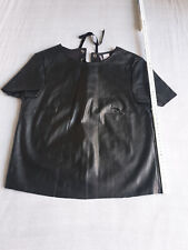 Kunstledertop Lederimitat Gr.S, Farbe schwarz