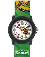 Scout Kinder Armbanduhr Dinosaurier Green Rex 3-Zeiger wasserdicht - wie NEU