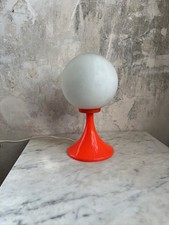 Orange Tischlampe, Space-Age-Leuchte, Mid-Century, Marke Zicoli, vintage