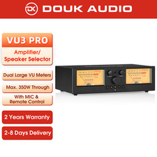 Douk Audio VU3PRO 2-Zonen-Verstärker/Lautsprecher-Auswahlbox mit VU-Meter