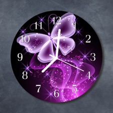 Tulup Echt-Glas Uhr Wanduhr