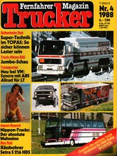 Zeitschrift Trucker Fernfahrer Magazin #4 von 1988 Kässbohrer Setra S 216 Topas