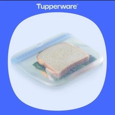 NEU Tupperware Ultimate Silicone Slim Bag M 980ml blau Zippbeutel 1L Reisebeutel