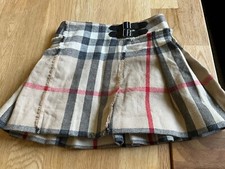 Burberry Falten Rock für Mädchen 4 Jahre Gr. 104 Top Leder Luxus