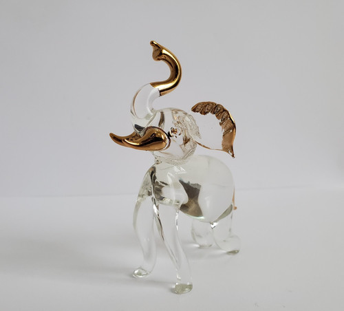 Vintage glasfigur elefant art - glasfigur,
