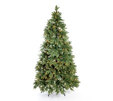 Weihnachtsbaum künstlicher Tannenbaum LED-Beleuchtung Kiefer 210cm B-Ware