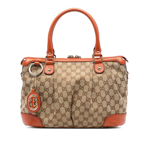 Gucci canvas sukey satchel - gg,