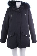 MANGO Parka Kunstpelz-Besatz L blau