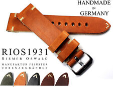 LEDERBAND 22mm RIOS1931 Vintage Retro Look robust BAND Strap Germany 22/20