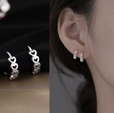 Mini Creolen Herzen Design