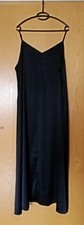 Damen Kleid Schwarz Lang Gr