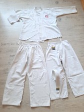 4tlg Kampfsportanzug Judo Karate Set Jacke Hose Gürtel Gr. 130 140