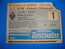 82/83 Ticket SV Waldhof