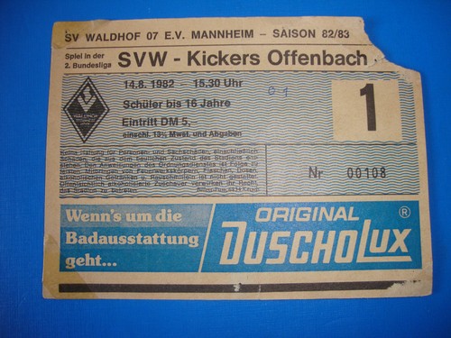 Ticket sv waldhof - ticket,