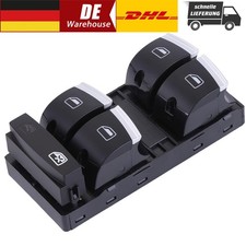 FÜR AUDI A3 8P A6 4F C6 Q7 4L CHROM SCHALTER-EINHEIT 4x ELEKTRISCHE FENSTERHEBER