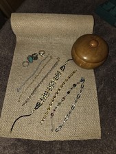 Antike/alte Schmuckdose  + Vintage Schmuck Konvolut aus Nachlass/Flohmarkt