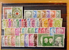 BRD Bund, Lot 1950ger Jahre mit Posthorn- und Heuß Sätze, gestempelt.