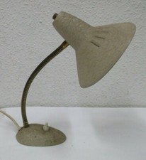 50/60er Tischlampe Tischleuchte Schrumpflack grau lamp mid century 50s 60s 