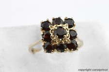 Granatring 18k 750 Gelb Gold